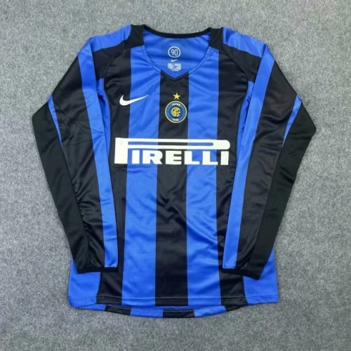 2004-2005 Inter Milan Home Long sleeves Retro Soccer Jersey