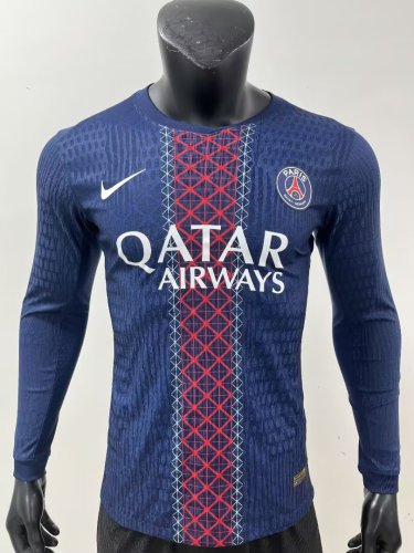 25-26 Paris Saint-Germain Home Long Sleeve Player Version Soccer Jersey