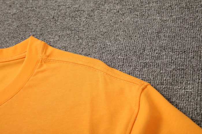 #AKH01 Orange Children's Short Suit (High Quality) (pure cotton yarn)