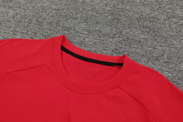 #AKH01 Red Children's Short Suit (High Quality) (pure cotton yarn)