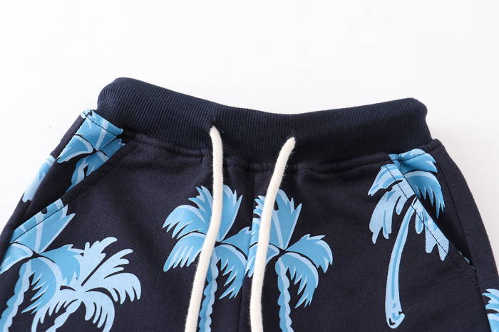 children's new summer shorts Black Blue #DU001