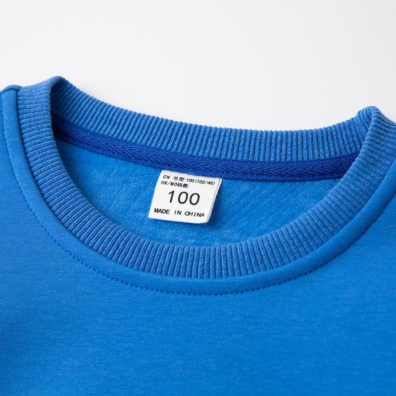 Children's Sports Suit plus fleece Blue #P002