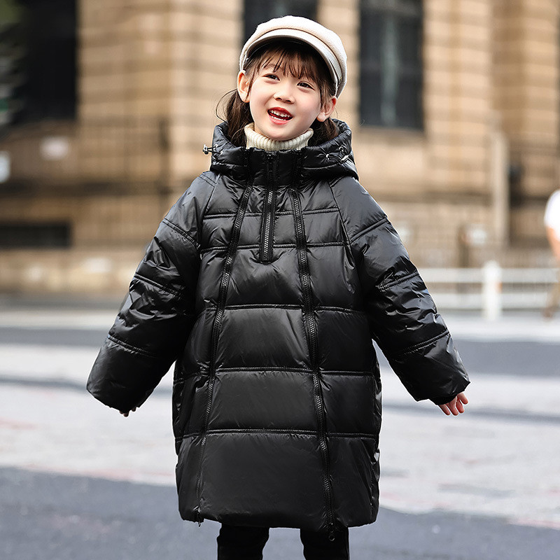 Girls' Black Padded Down Jacket #AK05