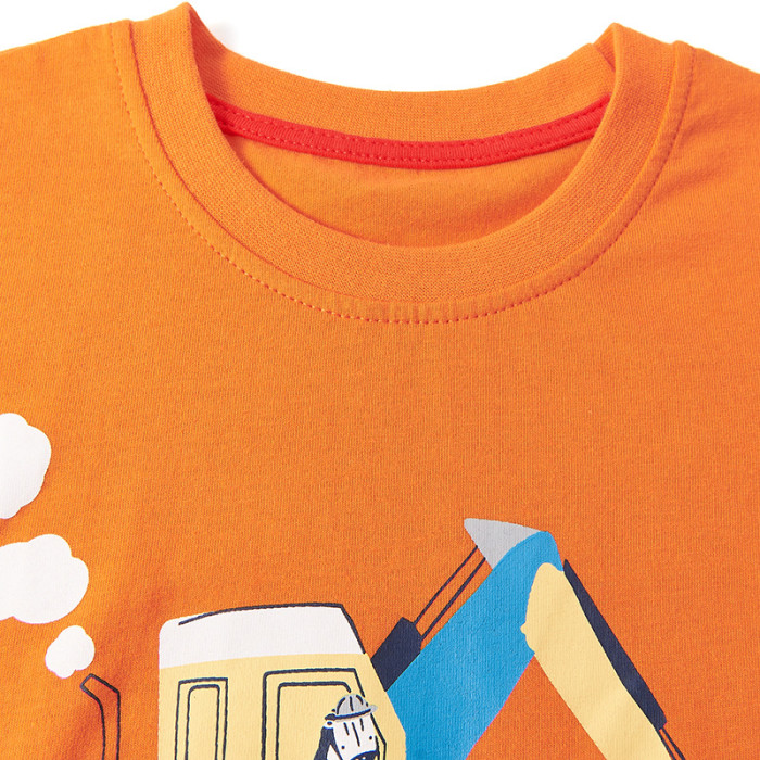 Children's T-shirt shorts set Orange #018