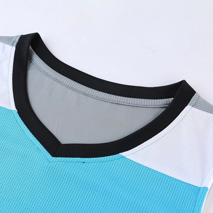 #AK8386 Light blue Children's Vest suit (Customizable)