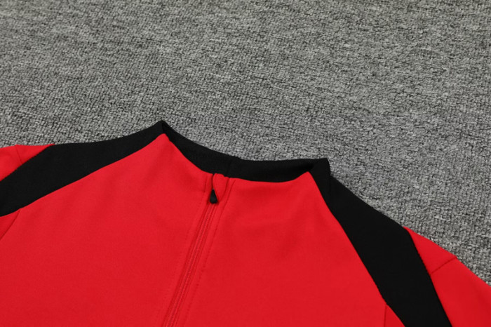 #AHP01 Red Children's Half Pull Tracksuit Long Suit (High Quality)