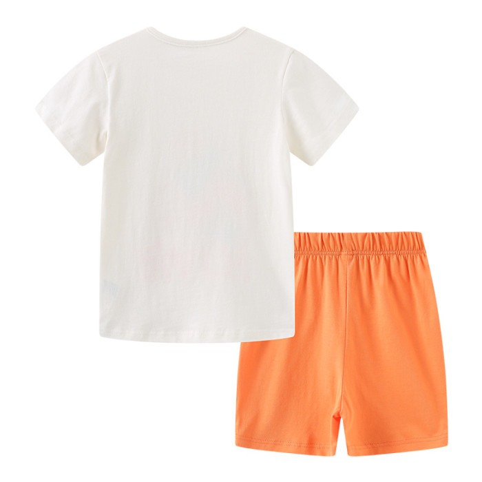 Children's T-shirt shorts set White #016
