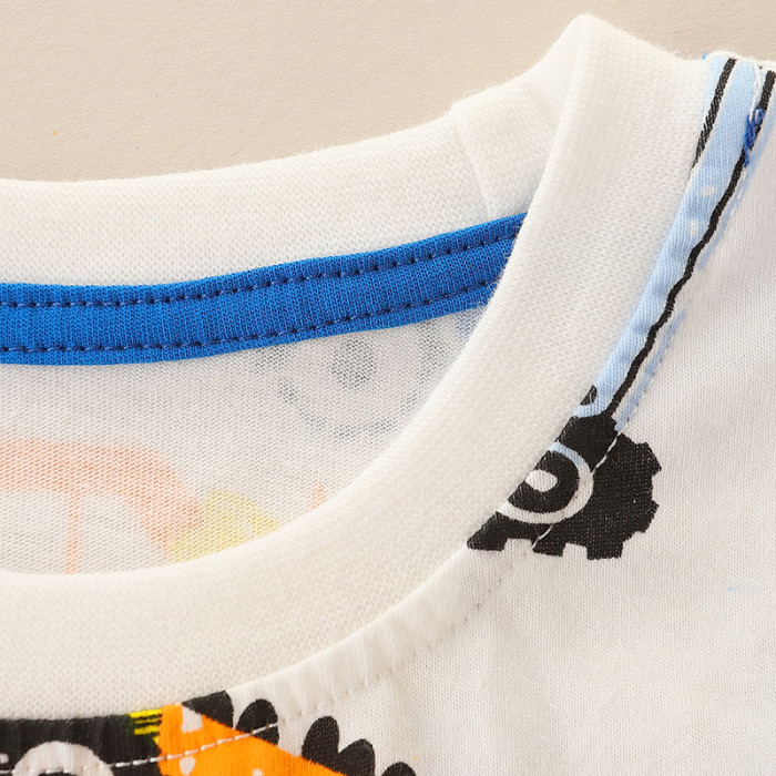 Children's T-shirt shorts set White #025