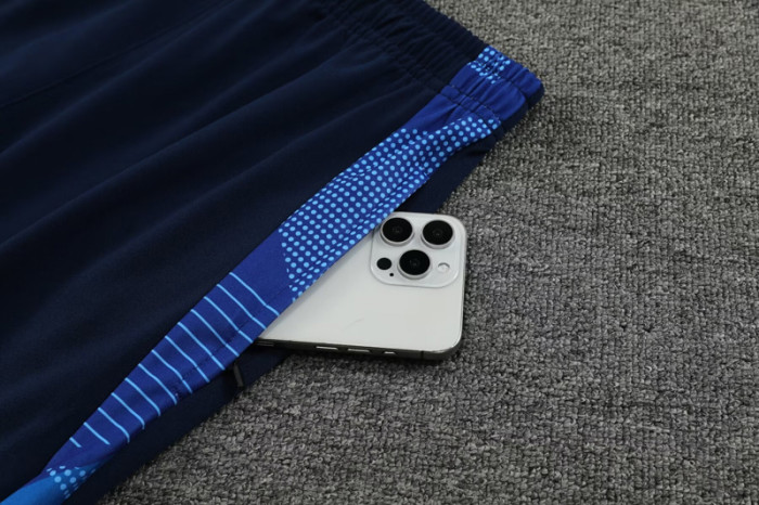 #AHP33 Fancy blue Children's Half Pull Tracksuit Long Suit (High Quality)