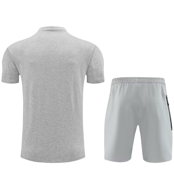 #AKH01 Grey Children's Short Suit (High Quality) (pure cotton yarn)