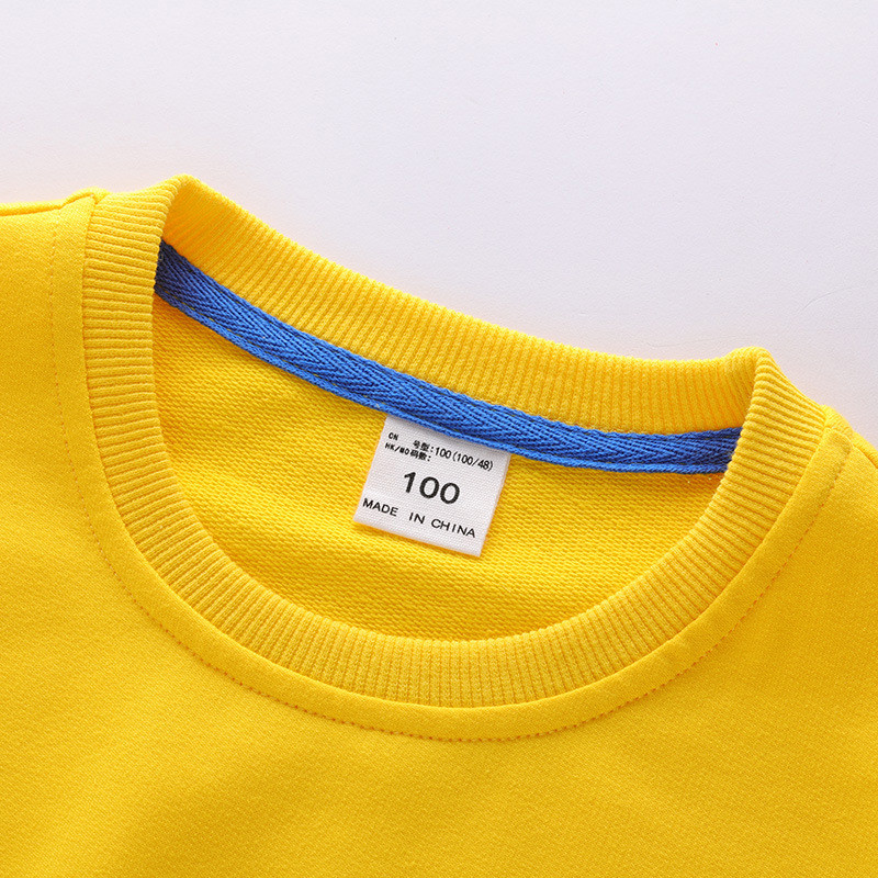 Children's Yellow Sports Suit plus fleece  Yellow and Blue#Q002