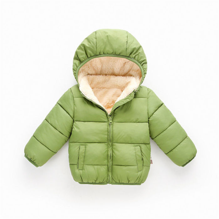 Children's Green fleece padded clothes #CD01