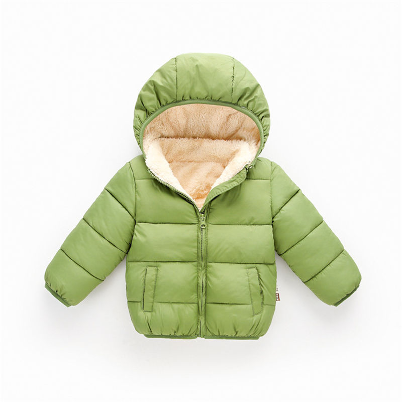 Children's Green fleece padded clothes #CD01