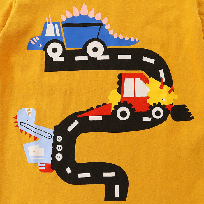 Children's T-shirt shorts set Yellow #020