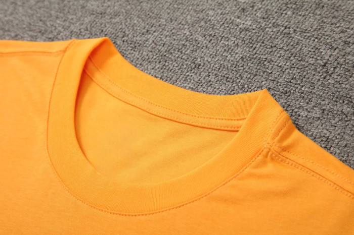 #AKH01 Orange Children's Short Suit (High Quality) (pure cotton yarn)