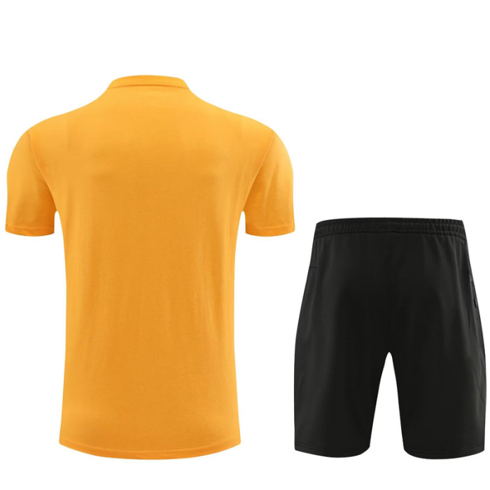 #AKH01 Orange Children's Short Suit (High Quality) (pure cotton yarn)