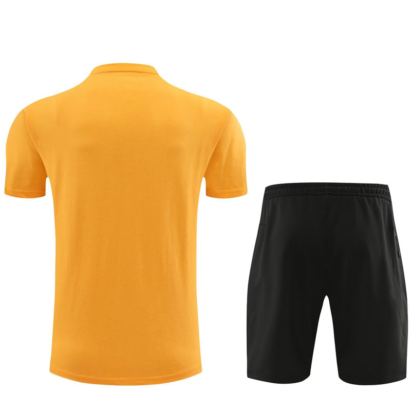 #AKH01 Orange Children's Short Suit (High Quality) (pure cotton yarn)