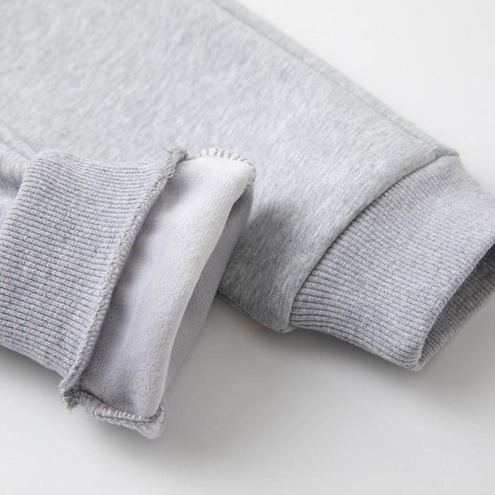 Children's Sports Suit plus fleece Blue Grey #P004