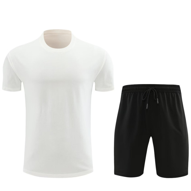 #AKH01 White Children's Short Suit (High Quality) (pure cotton yarn)