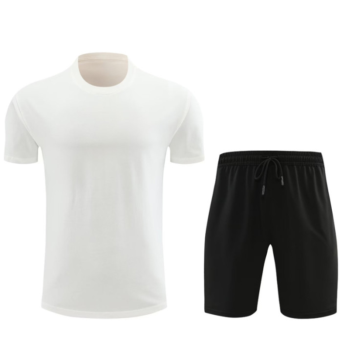 #AKH01 White Children's Short Suit (High Quality) (pure cotton yarn)