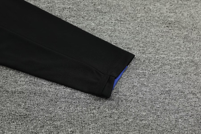 #AHP01 Black Children's Half Pull Tracksuit Long Suit (High Quality)