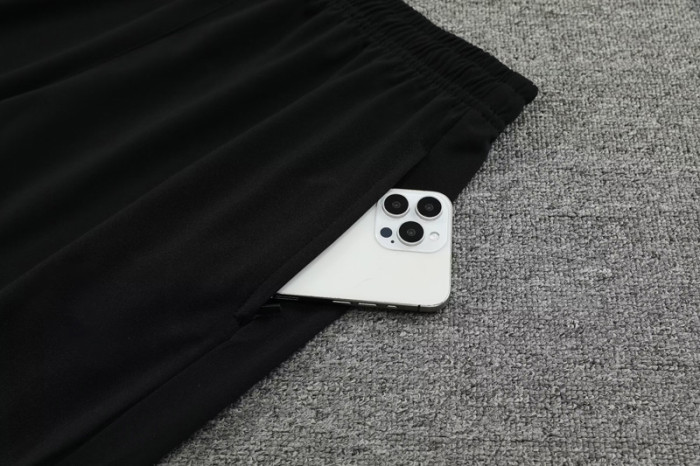 #AHP01 Black Children's Half Pull Tracksuit Long Suit (High Quality)