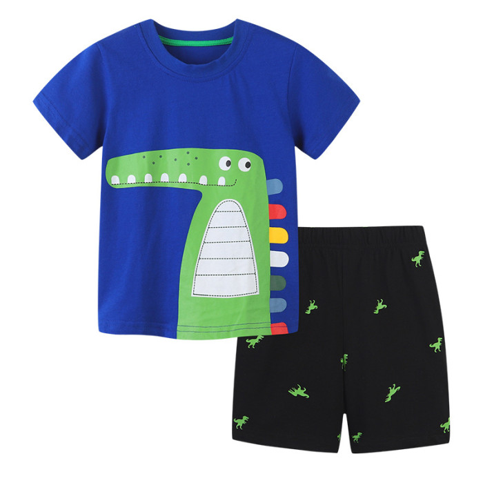 Children's T-shirt shorts set  Blue #029