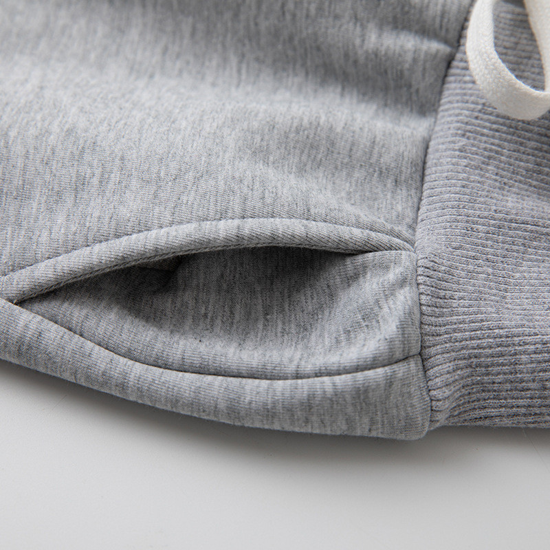 Children's Sports Suit plus fleece orange and Grey #P006