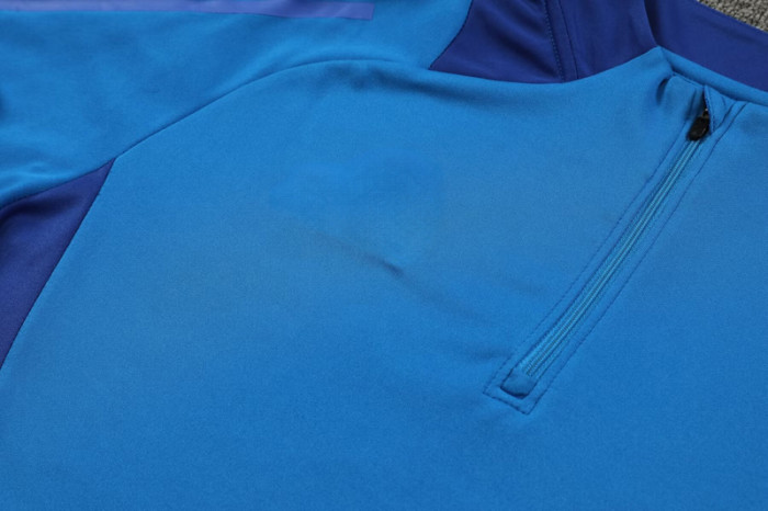 #AHP33 Fancy blue Children's Half Pull Tracksuit Long Suit (High Quality)