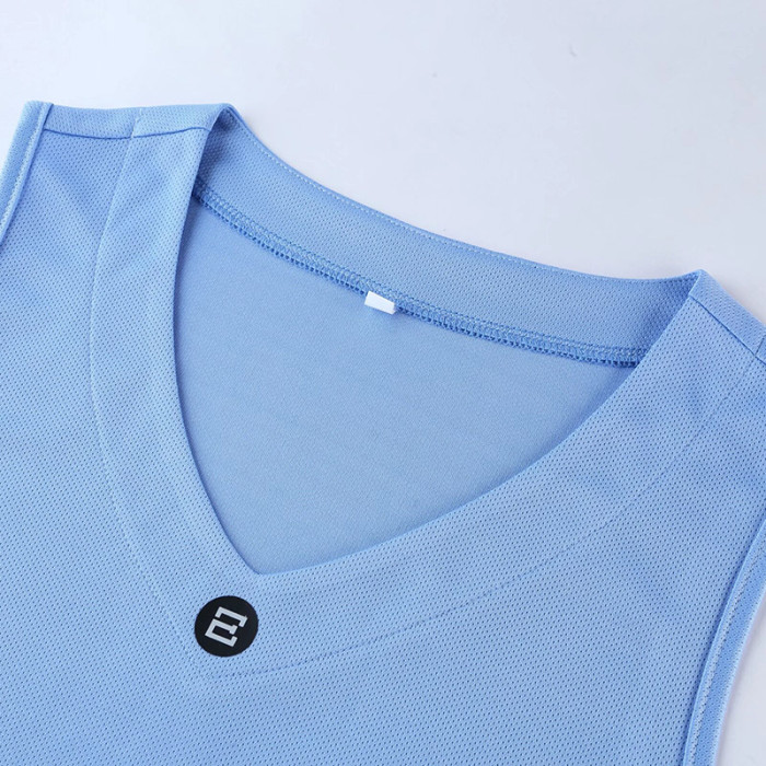 #AK8386 Light blue Children's Vest suit (Customizable)