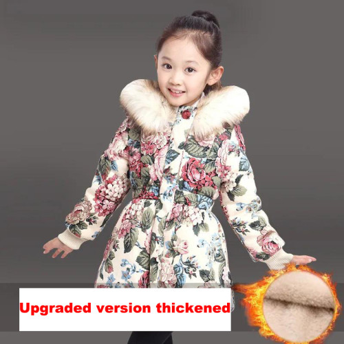 Big children's flower fleece and thick cotton gir #021