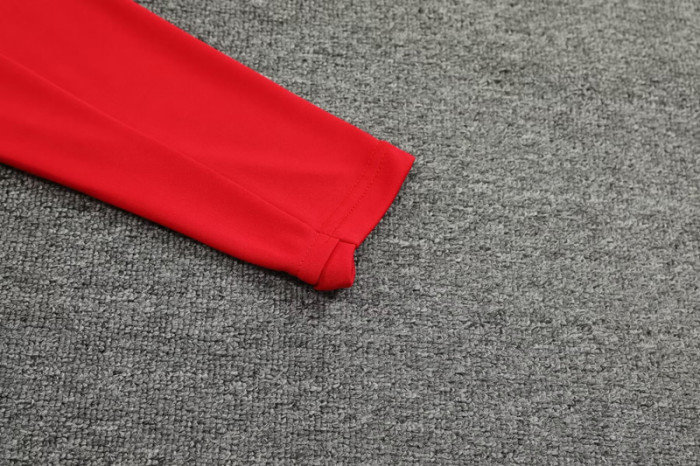 #AHP01 Red Children's Half Pull Tracksuit Long Suit (High Quality)