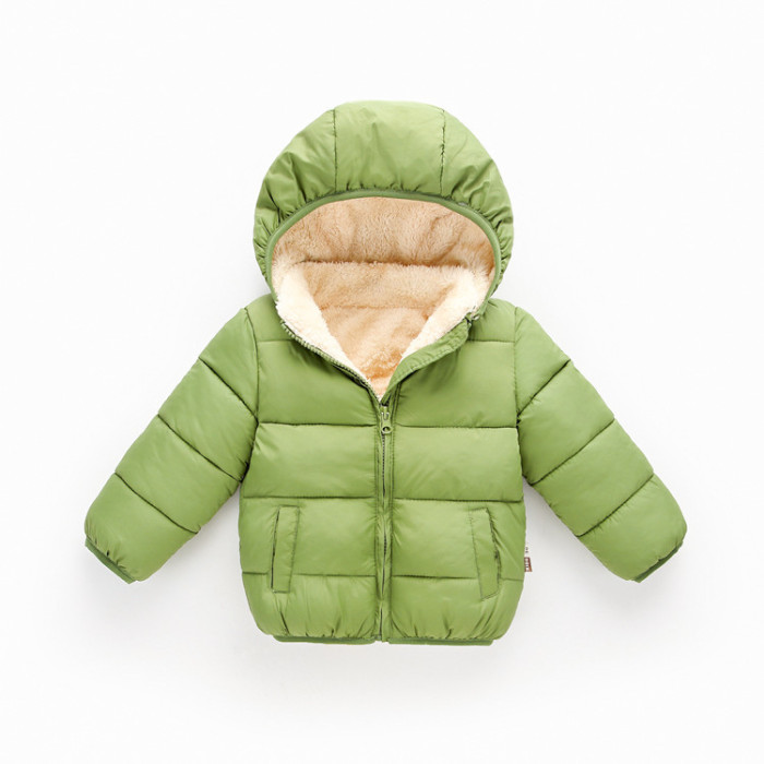 Children's Green fleece padded clothes #CD01