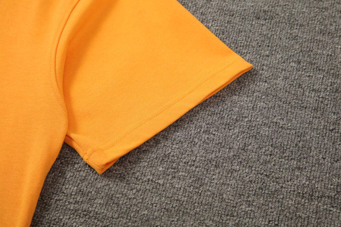 #AKH01 Orange Children's Short Suit (High Quality) (pure cotton yarn)