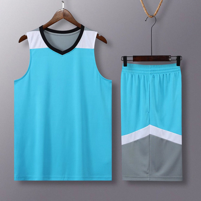 #AK8386 Light blue Children's Vest suit (Customizable)