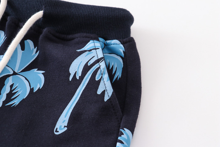 children's new summer shorts Black Blue #DU001