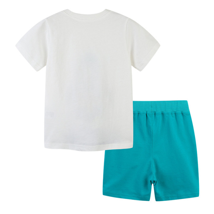 Children's T-shirt shorts set  White #027