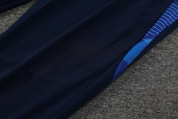 #AHP33 Fancy blue Children's Half Pull Tracksuit Long Suit (High Quality)