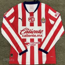 24-25 Chivas Home Long Sleeve Soccer Jersey (长袖)