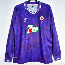 1992-1993 Fiorentina Home Retro Long Sleeve Soccer Jersey (长袖)