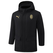 24-25 ACM Black Hooded Windbreaker Fabric Cotton Coat #G253(黄标)
