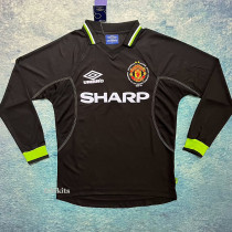 1998 Man Utd Away Long Sleeve Retro Soccer Jersey (长袖)