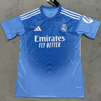 25-26 RMA Blue GoalKeeper Fans Soccer Jersey