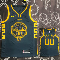 2018 WARRIORS KUMINGA #00 Black Gray Top Quality Hot Pressing NBA Jersey
