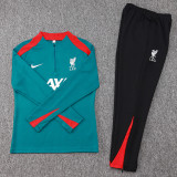 24-25 LIV Green Kids Half Pull Tracksuit (童装)(半拉链)
