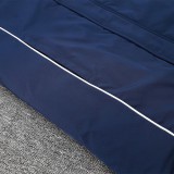 24-25 Bayern Royal Blue Hooded Windbreaker Fabric Cotton Coat #G198(白标)