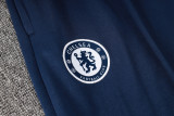 24-25 CHE Royal blue Hoodie Half Pull Tracksuit #F552半拉连帽