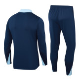 24-25 France Royal blue Half Pull Tracksuit (半拉链)