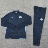 24-25 Man City Royal blue Half Pull Tracksuit (半拉链)
