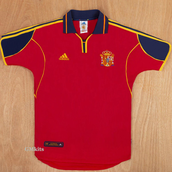 2000 Spain Home Retro Soccer Jersey